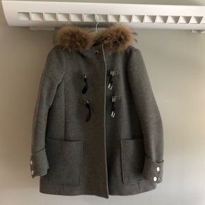 Maje fur trimmed duffle coat